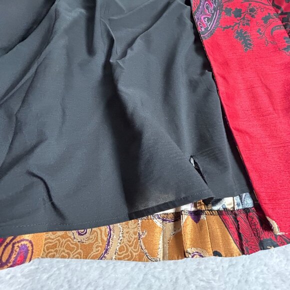 Chico's Womens Holiday Splendor Print Open Front Jacket Size 2 Artsy Multicolor - Picture 9 of 10